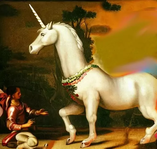 Representación de un unicornio bíblico