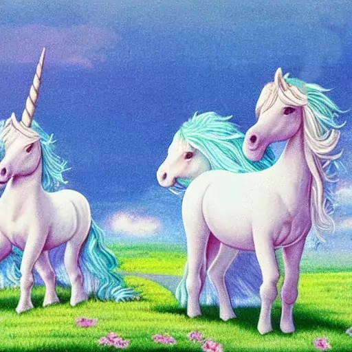 Una pareja heterosexual mira a un unicornio con deseo